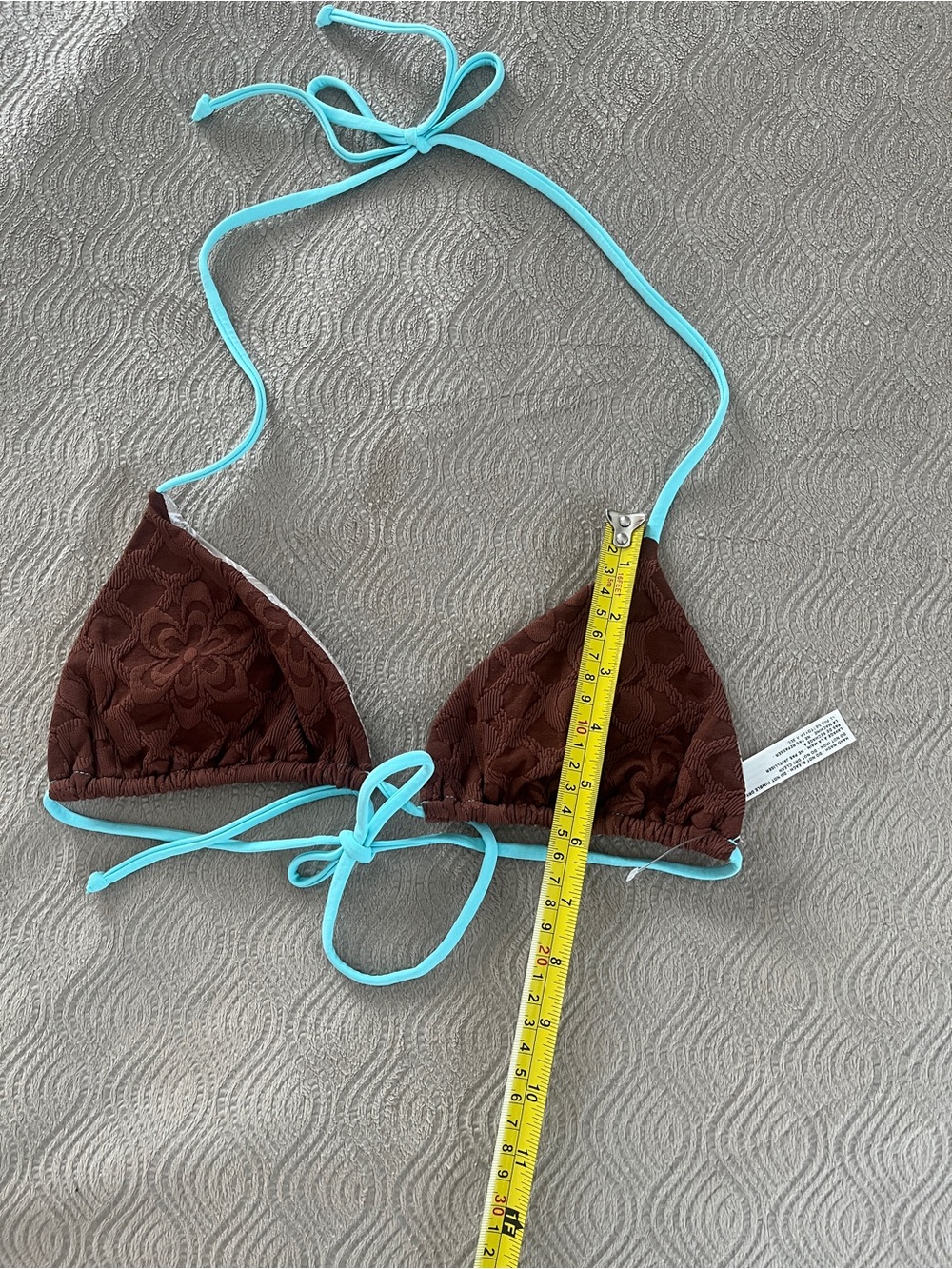 Free People Michelle Brown and Blue Women's Bikini top size X large - Picture 14 of 14